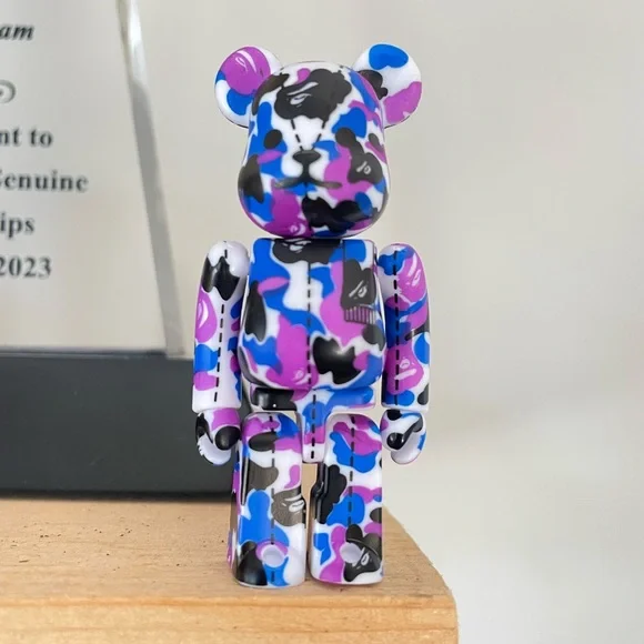 A BATHING APE - BE@RBRICK BAPE ベアブリック 100%&amp;400% PURPLE 400 & 100 Bearbrick set - Camo Tiger BAPE Purple | Unique
